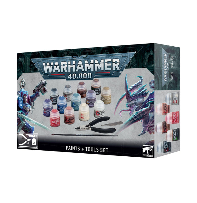 Warhammer 40K: Paints + Tools Set 10th Edition - MiniHobby