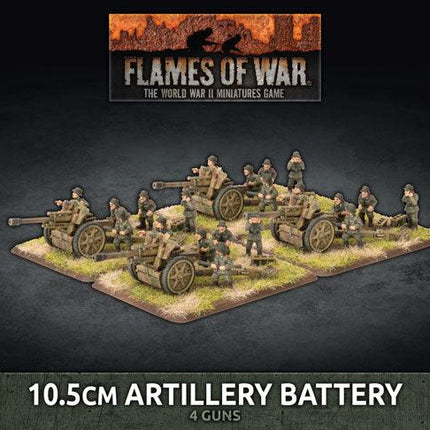10.5cm Artillery Battery (x4 Plastic) - MiniHobby