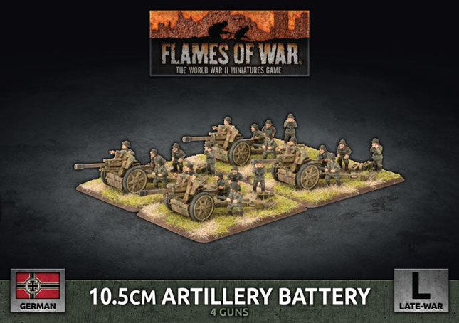 10.5cm Artillery Battery (x4 Plastic) - MiniHobby