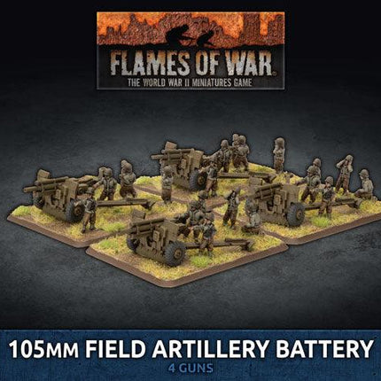 105mm Field Artillery Battery (x4 Plastic) - MiniHobby