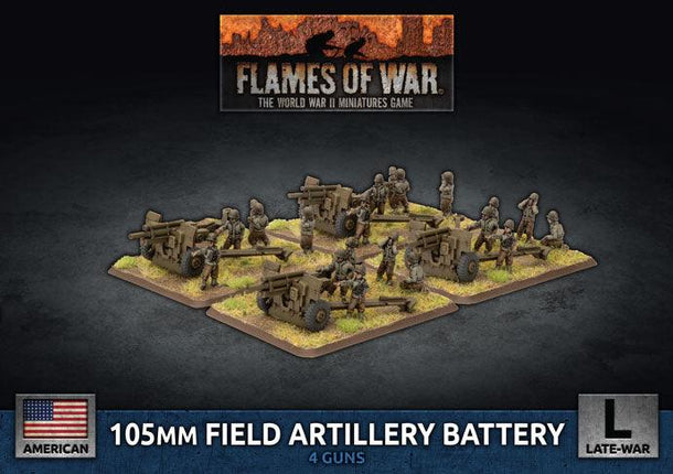 105mm Field Artillery Battery (x4 Plastic) - MiniHobby