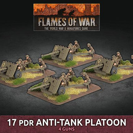 17 pdr Anti-Tank Platoon (x4 Plastic) - MiniHobby