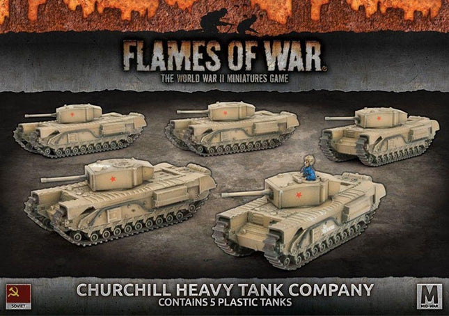 Churchill Guards Heavy Tank Company (Mid War x5 Tanks Plastic) - MiniHobby
