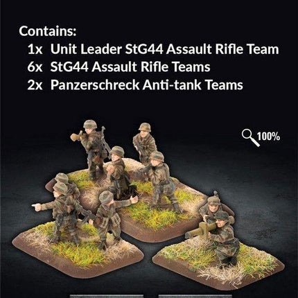Fallschirmjager Assault Rifle Platoon (x35 figs Plastic) - MiniHobby