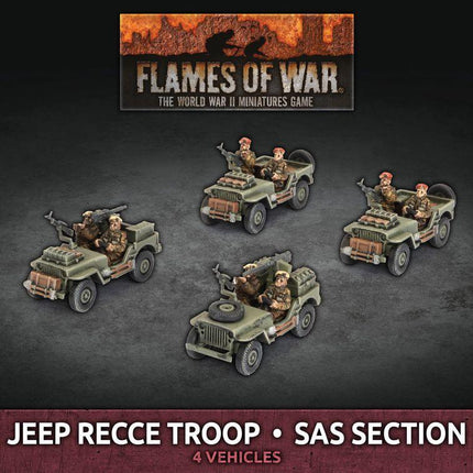 Jeep Recce Troop/SAS Section (4x Plastic) - MiniHobby