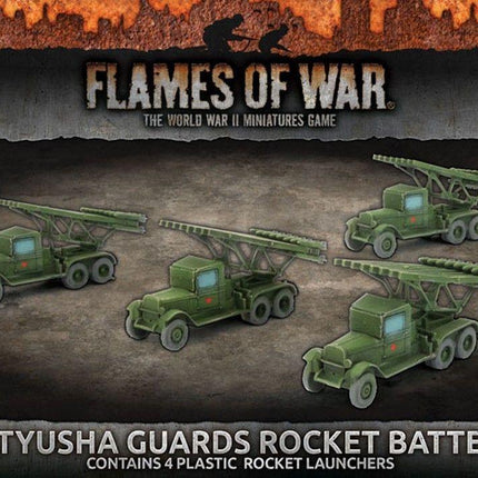 Katyusha Guards Rocket Battery (Mid War x4 Tanks Plastic) - MiniHobby