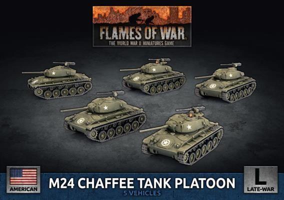 M24 Chaffee Tank Platoon (x5 Plastic) - MiniHobby