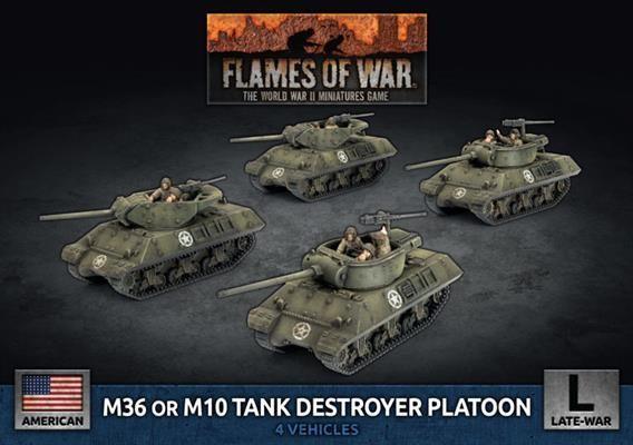 M36 (90mm) Tank Destroyer Platoon (x4 Plastic) - MiniHobby