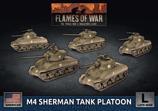 M4 Sherman Tank Platoon (x5 Plastic) - MiniHobby