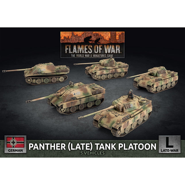 Panther (late 7.5cm) / Jagdpanther (8.8cm) Platoon (5x Plastic) - MiniHobby