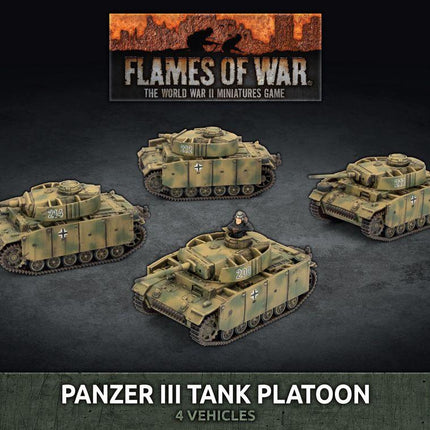 Panzer III Tank Platoon (x4 Plastic) - MiniHobby