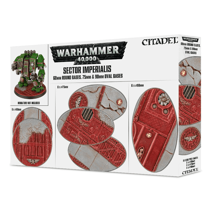Sector Imperialis: 60mm Rd+75/90mm Oval Bases - MiniHobby