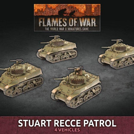 Stuart Recce Armoured Troop (x4 Plastic) - MiniHobby