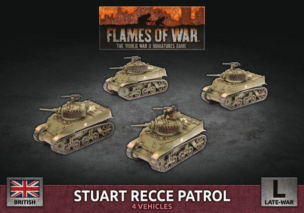 Stuart Recce Armoured Troop (x4 Plastic) - MiniHobby