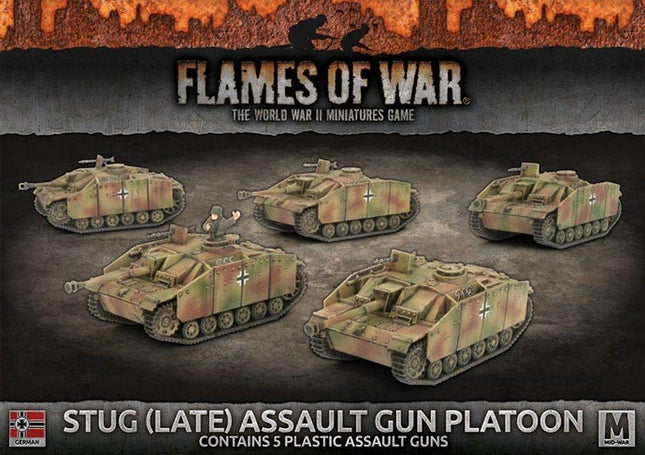 StuG (Late) Assault Gun Platoon (Mid War x5 Tanks Plastic) - MiniHobby