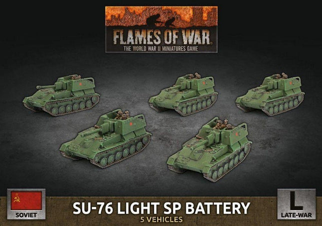 SU-76 Light SP Battery (x5 Plastic) - MiniHobby