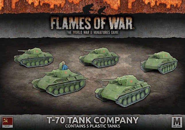 T-70 Tank Company (Mid War x5 Tanks Plastic) - MiniHobby
