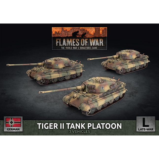 Tiger II (8.8cm) Tank Platoon (3x Plastic) - MiniHobby