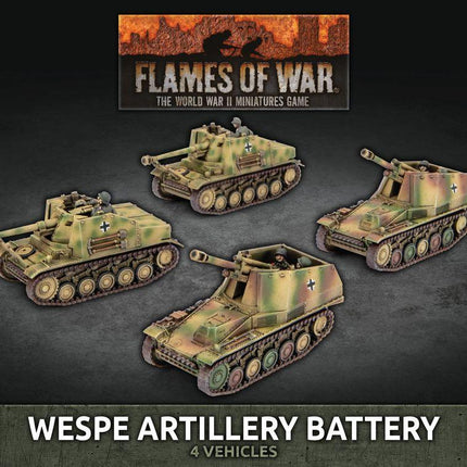 Wespe Artillery Battery (x4 Plastic) - MiniHobby